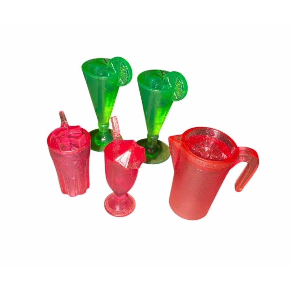 Barbie 5 Fancy Tropical Drinks Vacation Tropical Island Dream House Drinks